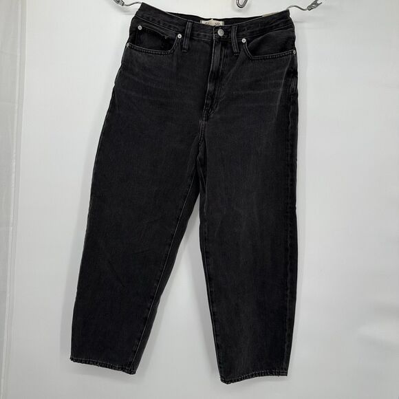 Madewell The Ballon  NWT‎ Wide Leg Jean Women's Sz 28  Pockets Black - Picture 2 of 16